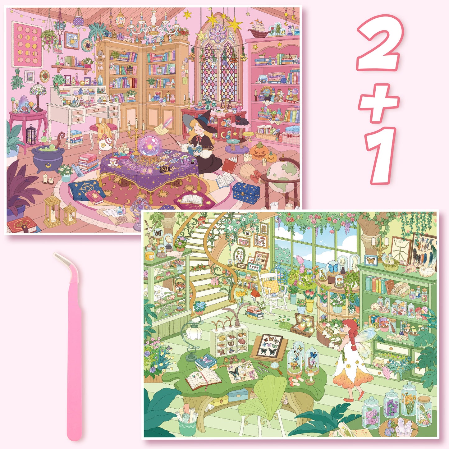 3D DIY Scene Sticker Kit -Specimen Workshop&Tarot Reading Shop(1 Free Tweezer)