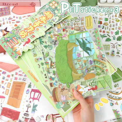 3D DIY Scene Sticker Kit -Specimen Workshop&Tarot Reading Shop(1 Free Tweezer)