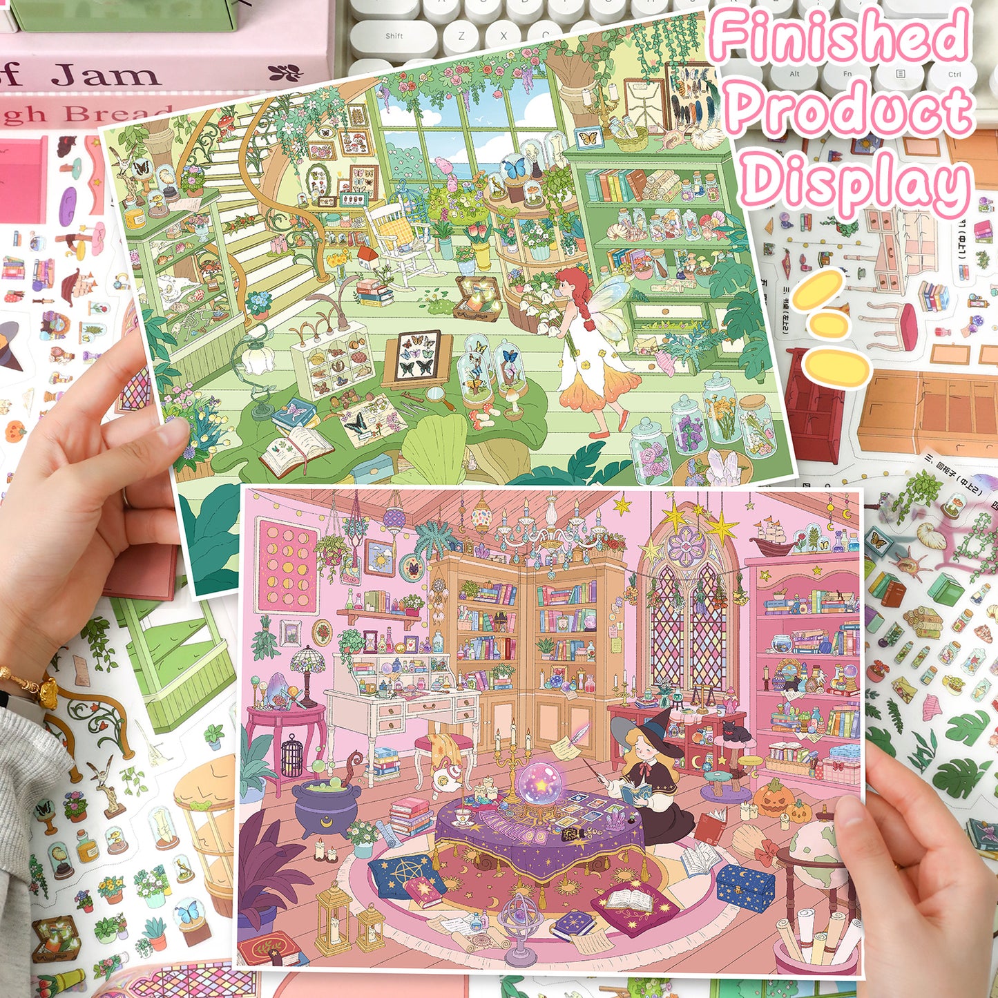 3D DIY Scene Sticker Kit -Specimen Workshop&Tarot Reading Shop(1 Free Tweezer)