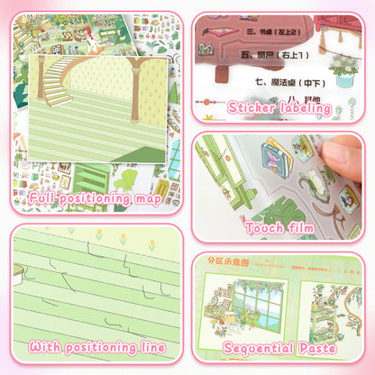 3D DIY Scene Sticker Kit -Specimen Workshop&Tarot Reading Shop(1 Free Tweezer)