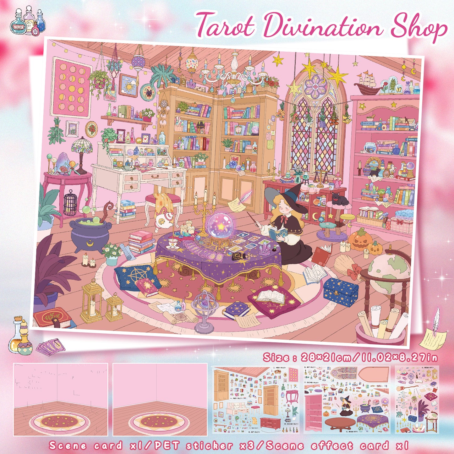 3D DIY Scene Sticker Kit -Specimen Workshop&Tarot Reading Shop(1 Free Tweezer)