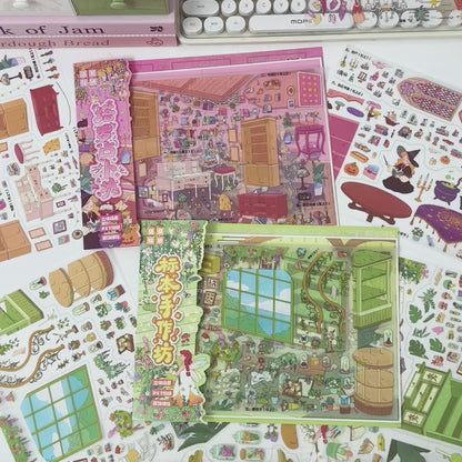 3D DIY Scene Sticker Kit -Specimen Workshop&Tarot Reading Shop(1 Free Tweezer)
